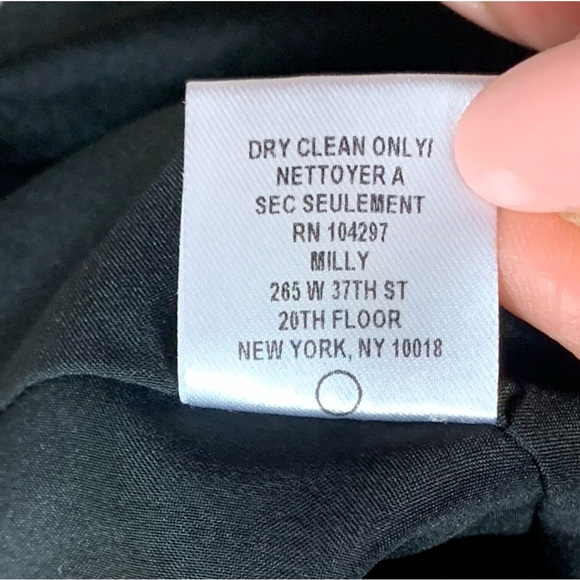 MILLY Blue Brushstroke Print V-Neck Sheath Work Career Office Midi Dress - Picture 11 of 15